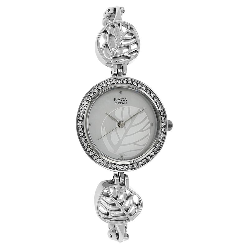 Titan Raga Foliage Mother of Pearl Dial Women Watch With Metal Strap