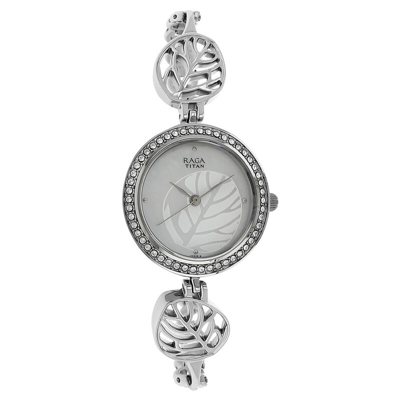 Titan Raga Foliage Mother of Pearl Dial Women Watch With Metal Strap - image number 0