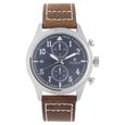 Titan Quartz Chronograph Silver Dial Leather Strap Watch for Men