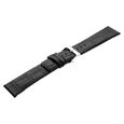 22 mm Black Genuine Leather Straps for Men - image number 3