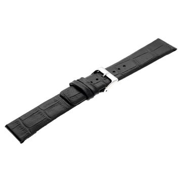 22 mm Black Genuine Leather Straps for Men
