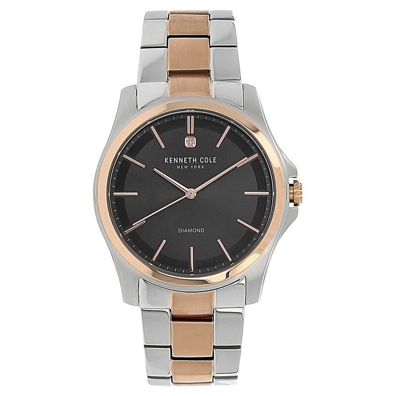 Kenneth Cole Quartz Analog Grey Dial Stainless Steel Strap Watch for Men