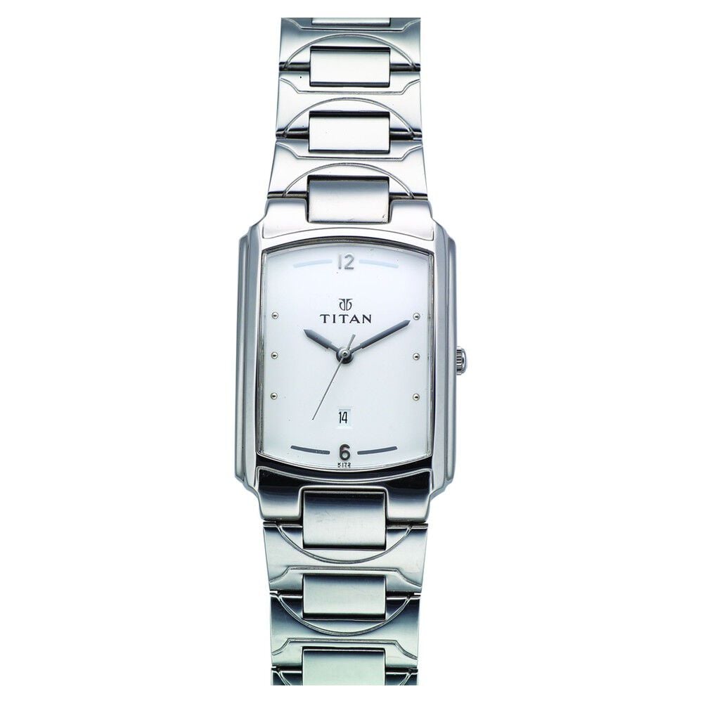 Buy Online Titan Quartz Analog with Date White Dial Watch for Men nb1955sm01 Titan