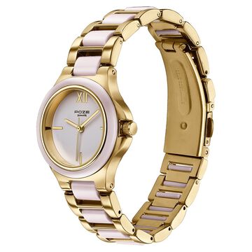 Poze By Sonata Quartz Analog Pink Dial Two Toned Metal & Plastic Strap Watch For Women