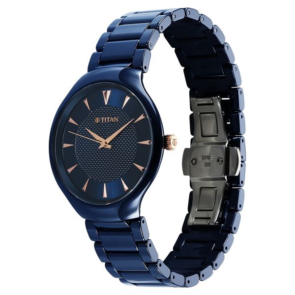 Titan Regalia Ceramics Quartz Analog Blue Dial Blue Color Ceramic Strap Watch For Men - image number 2