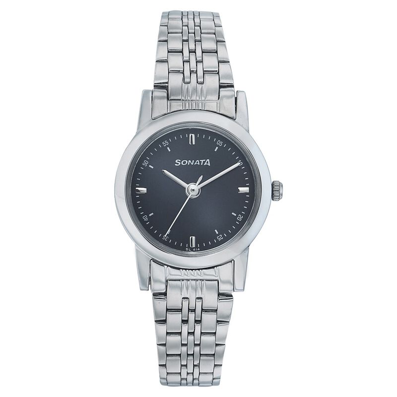 Sonata Quartz Analog Black Dial Strap Watch for Women