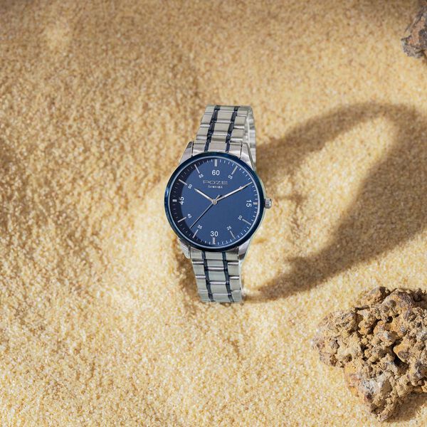 Sonata Poze Quartz Analog Blue Dial Stainless Steel Strap Watch For Men - image number 0