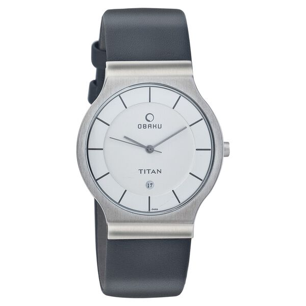 Titan Silver Dial Analog with Date Titanium Strap watch for Men - image number 0