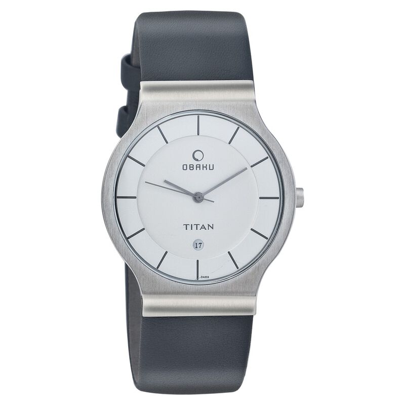 Titan Silver Dial Analog with Date Titanium Strap watch for Men