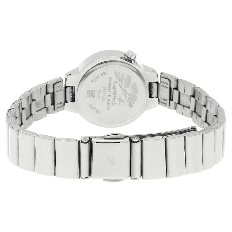 Fastrack Checkmate Quartz Analog Off White Dial Stainless Steel Strap Watch for Girls - image number 3
