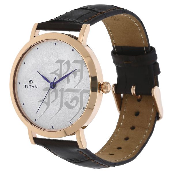 Titan Forever Kolkata Grey Dial Analog Leather Strap watch for Men - image number 1