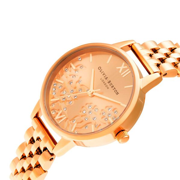 Olivia Burton Quartz Analog Golden Dial Stainless Steel Strap Watch for Women - image number 1