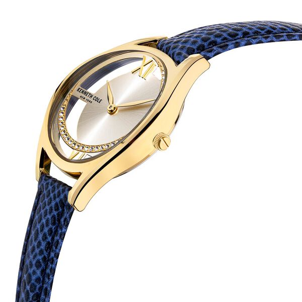 Kenneth Cole Quartz Analog Golden Dial Leather Strap Watch for Women - image number 1