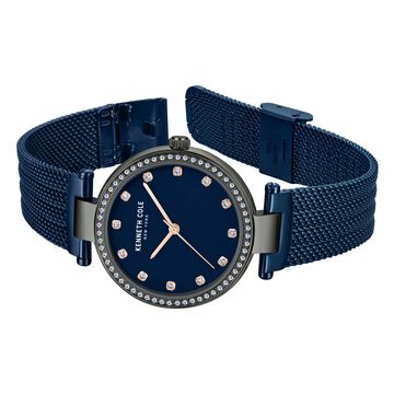 Kenneth Cole Quartz Analog Blue Dial Stainless Steel Strap Watch For Women