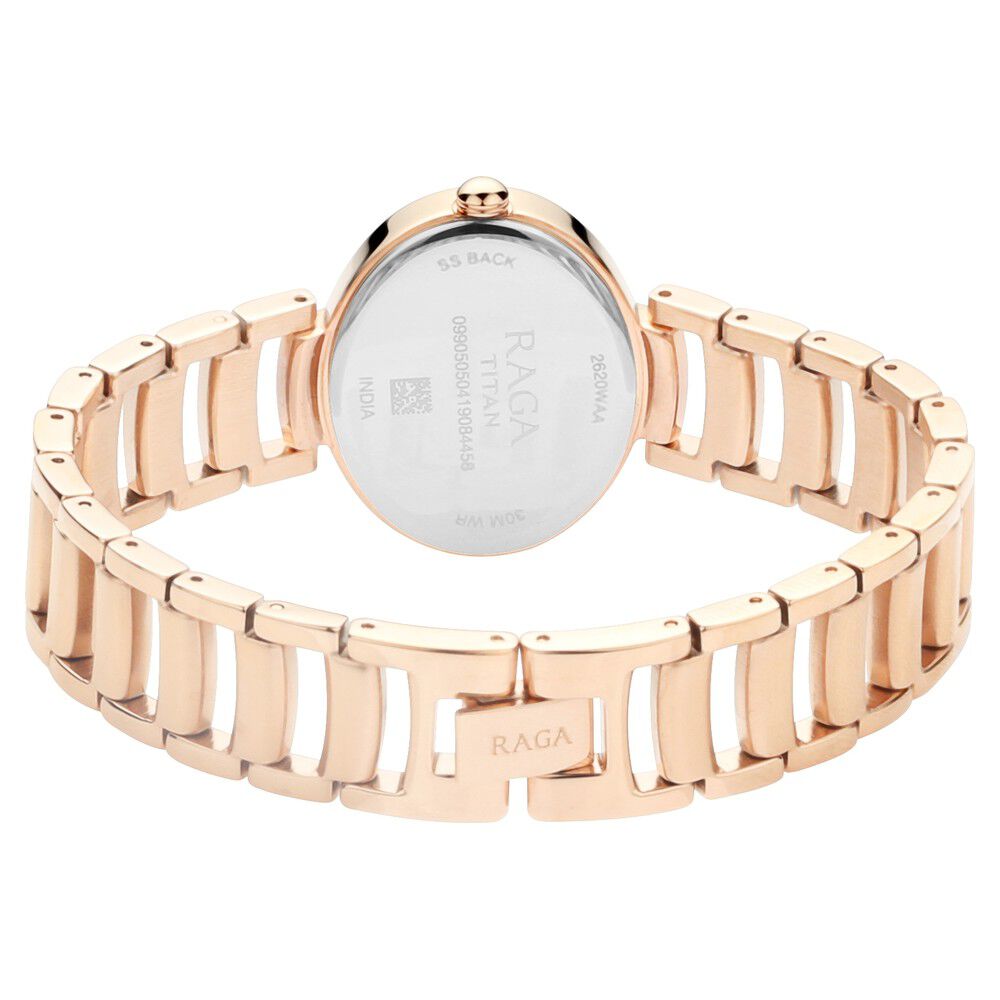 Buy Online Titan Raga Viva Rose Gold Dial Women Watch With Metal Strap ns2620wm01 Titan