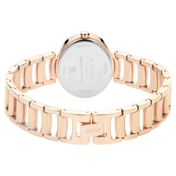 Titan Raga Viva Rose Gold Dial Women Watch With Metal Strap - image number 4