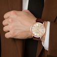 Titan Rose Gold Dial Analog with Date Leather Strap watch for Men - image number 5