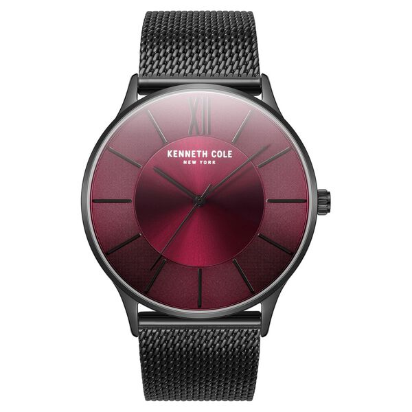 Kenneth Cole Quartz Analog Maroon Dial Stainless Steel Strap Watch for Men - image number 0