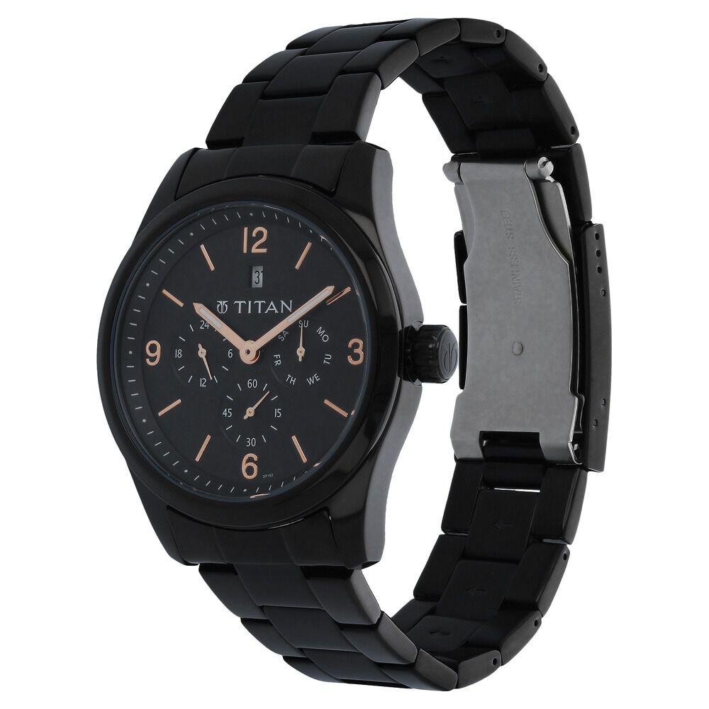 Titan watch deals black colour price
