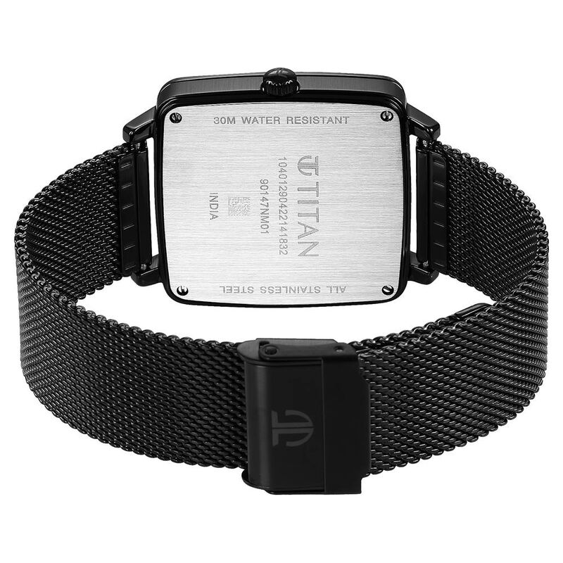 Titan Avant Garde Black Dial Quartz Multifunction Stainless Steel Strap watch for Men - image number 4