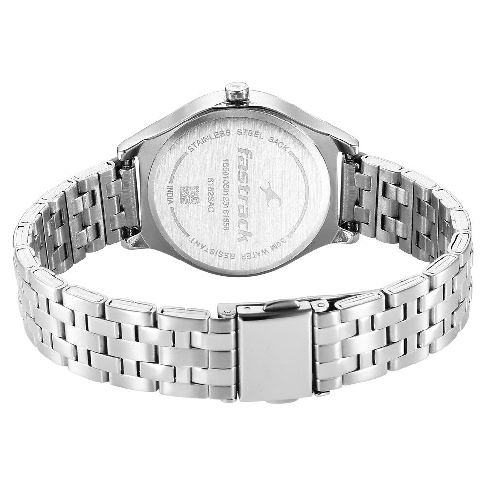 Buy Online Fastrack Stunners Blue Dial Metal Strap Watch for Girls ns6152sm05 Titan