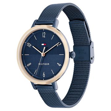 Tommy Hilfiger Quartz Analog Blue Dial Stainless Steel Strap Watch for Women