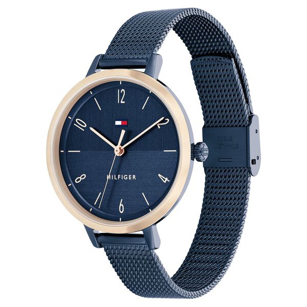 Tommy Hilfiger Quartz Analog Blue Dial Stainless Steel Strap Watch for Women - image number 1