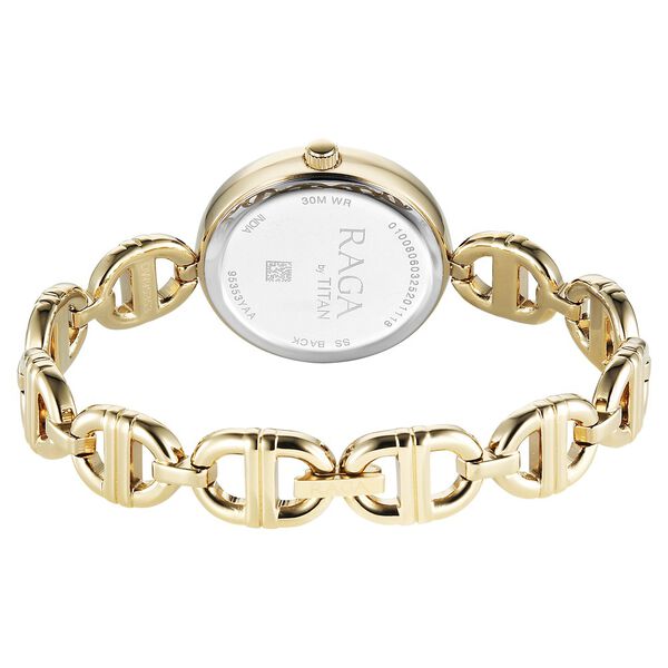 Titan Raga Showstopper Quartz Analog Champagne Dial Metal Strap Watch For Women - image number 4