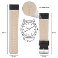 22 mm Black Genuine Leather Straps for Men - image number 1