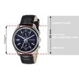 Titan Men's Midnight Precision: Multifunction Blue Dial with Classic Leather Strap Watch - image number 3