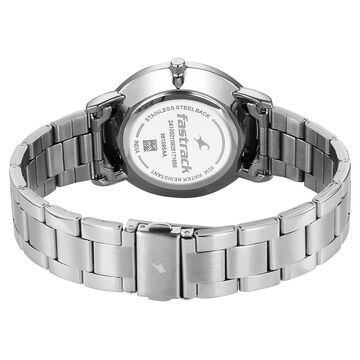 Fastrack Stunners Quartz Analog Blue Dial Silver Stainless Steel Strap Watch For Guys