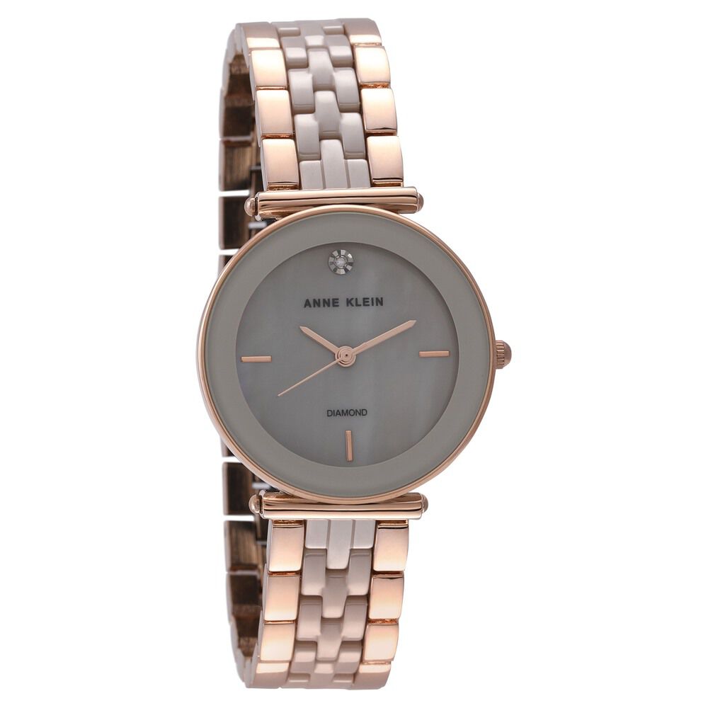 Buy Online Anne Klein Quartz Analog Mother of Pearl Dial Ceramic Strap Watch for Women ncak3158tprg Titan