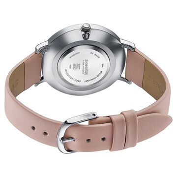 Sonata Pastel Play Quartz Analog Pink Dial Leather Strap Watch For Women