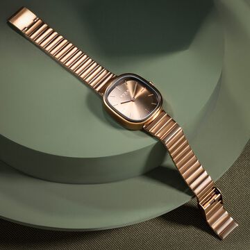 Sonata Poze Quartz Analog Brown Dial Mesh Strap Watch for Women