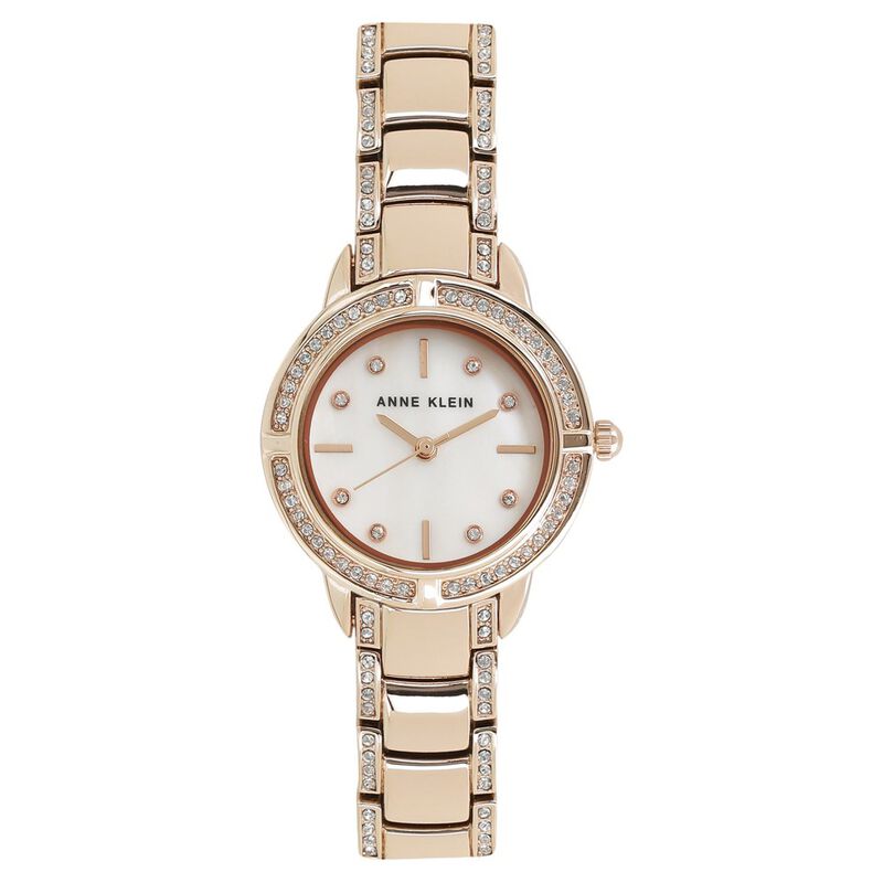 Anne Klein Quartz Analog Mother of Pearl Dial Metal Strap Watch for Women - image number 0
