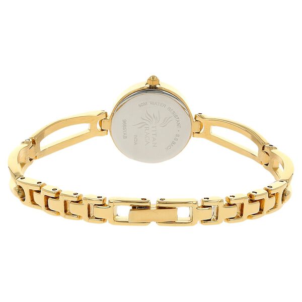 Titan Quartz Analog White Dial Metal Strap Watch for Women - image number 3