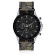 Fastrack Quartz Chronograph Black Dial Leather Strap Watch for Guys