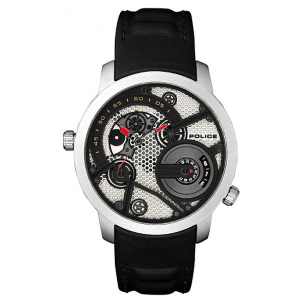 Police Quartz Analog Gun Dial Leather Strap Watch for Men - image number 0