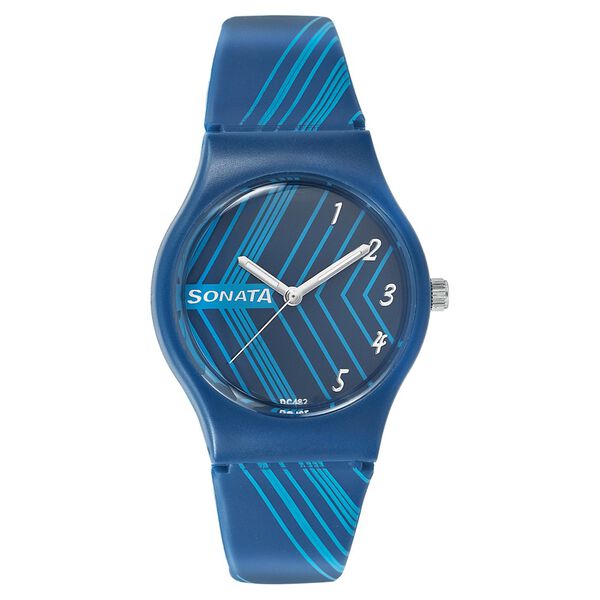 Sonata Quartz Analog Blue Dial Strap Watch for Women - image number 0