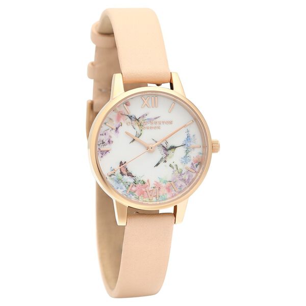 Olivia Burton Quartz Analog White Dial Leather Strap Watch for Women - image number 0