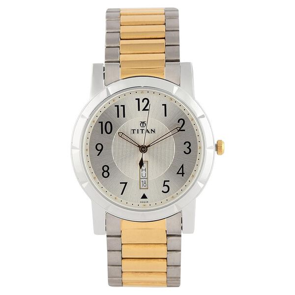 Titan Quartz Analog with Day and Date Silver Dial Watch for Men - image number 0