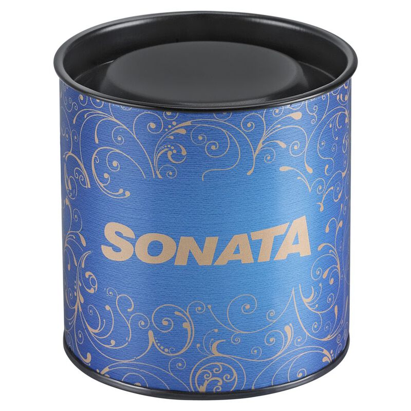 Sonata Unveil Quartz Multifunction Rose Gold Dial Leather Strap Watch for Men - image number 4