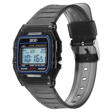 Zoop By Titan Clear Series Digital Dial Black Plastic Strap Watch For Kids
