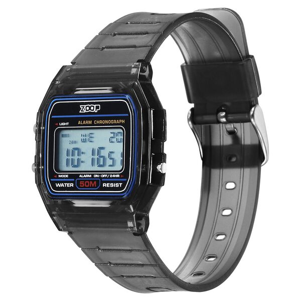 Zoop By Titan Clear Series Digital Dial Black Plastic Strap Watch For Kids - image number 2
