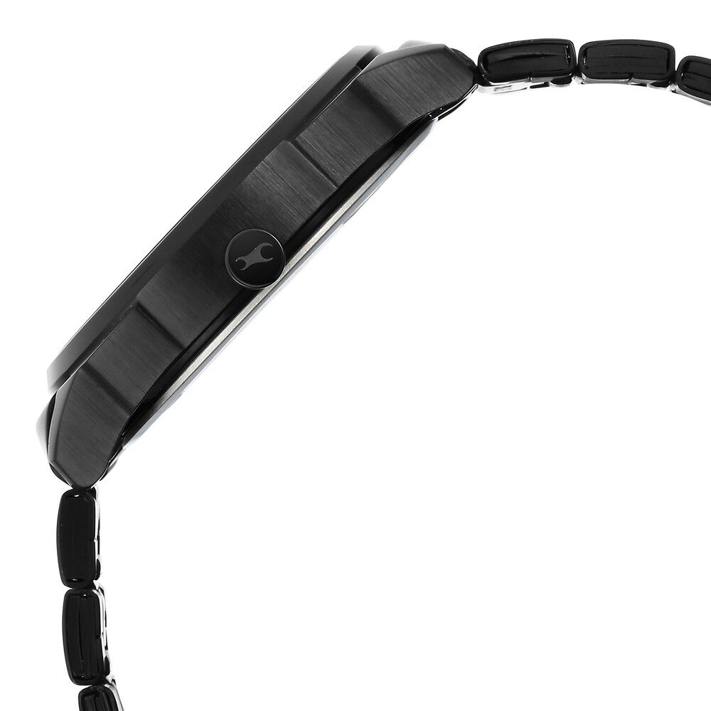 Buy Online Fastrack Quartz Analog Black Dial Black Stainless Steel