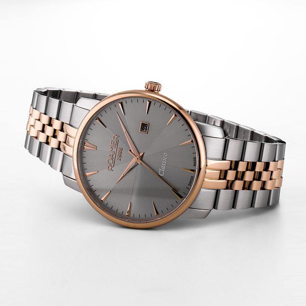 Buy Online Roamer Classico Gents Quartz Analog with Date Grey Dial