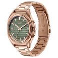 Poze By Sonata Quartz Analog Green Dial Rose Gold Metal Strap Watch For Men - image number 4