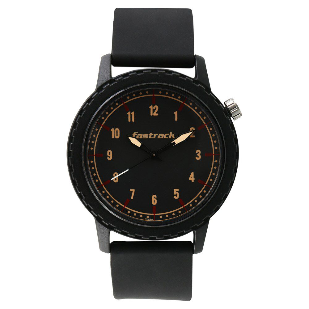 Fastrack Tees Quartz Analog Grey Dial Plastic Strap Unisex Watch