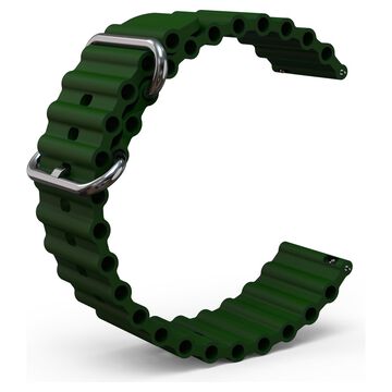 Fastrack Smart Dark Green Silicone Bubble Strap 22 mm