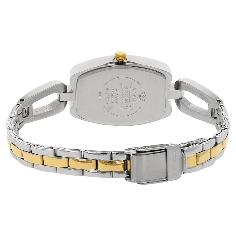 Sonata Quartz Analog Silver Dial Stainless Steel Strap Watch for Women - image number 3